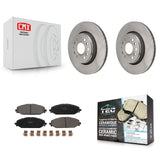 Front Disc Brake Rotors And Ceramic Pads Kit For Ram 1500 Jeep Wagoneer
