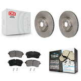Front Disc Brake Rotor Ceramic Pad Kit For Land Rover Range Evoque Jaguar E-Pace