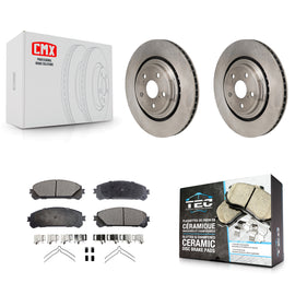 Front Disc Brake Rotors And Ceramic Pads Kit For 2020-2022 Toyota Highlander