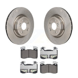 Front Disc Brake Rotors And Ceramic Pads Kit For Kia Stinger Genesis G70