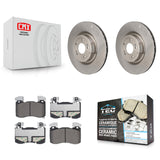 Front Disc Brake Rotors And Ceramic Pads Kit For Kia Stinger Genesis G70