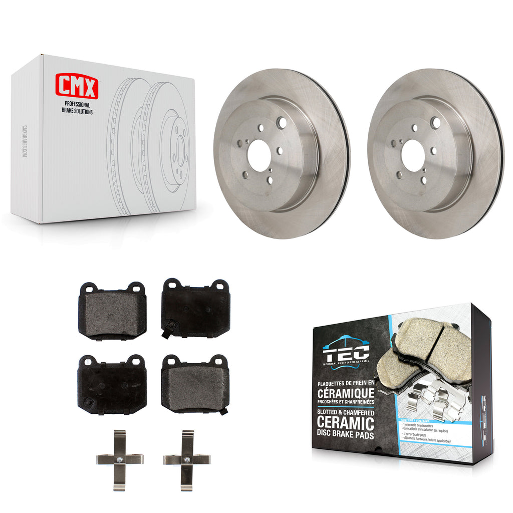 Rear Brake Rotor And Ceramic Pad Kit For Subaru BRZ Toyota 86 With Brembo Brakes
