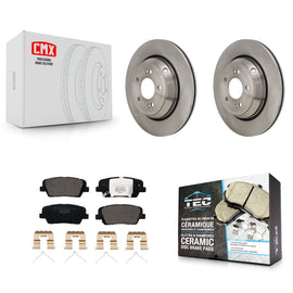 Rear Disc Brake Rotors And Ceramic Pads Kit For Genesis G70 Kia Stinger G80