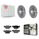 Rear Brake Rotors Ceramic Pad Kit For 17-18 Jaguar F-Pace With 380mm Diameter Front Rotor K8T-104759