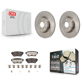 Rear Brake Rotor Ceramic Pad Kit For Mitsubishi Outlander Nissan Pathfinder QX60