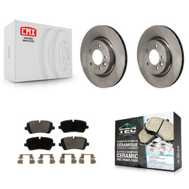 Rear Brake Rotor Ceramic Pad Kit For 18 Land Rover Range 3.0L with DIESEL engine
