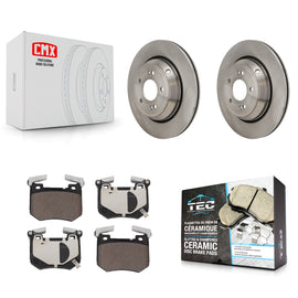 Rear Disc Brake Rotors And Ceramic Pad Kit For 2022 Genesis G70 Kia Stinger 3.3L