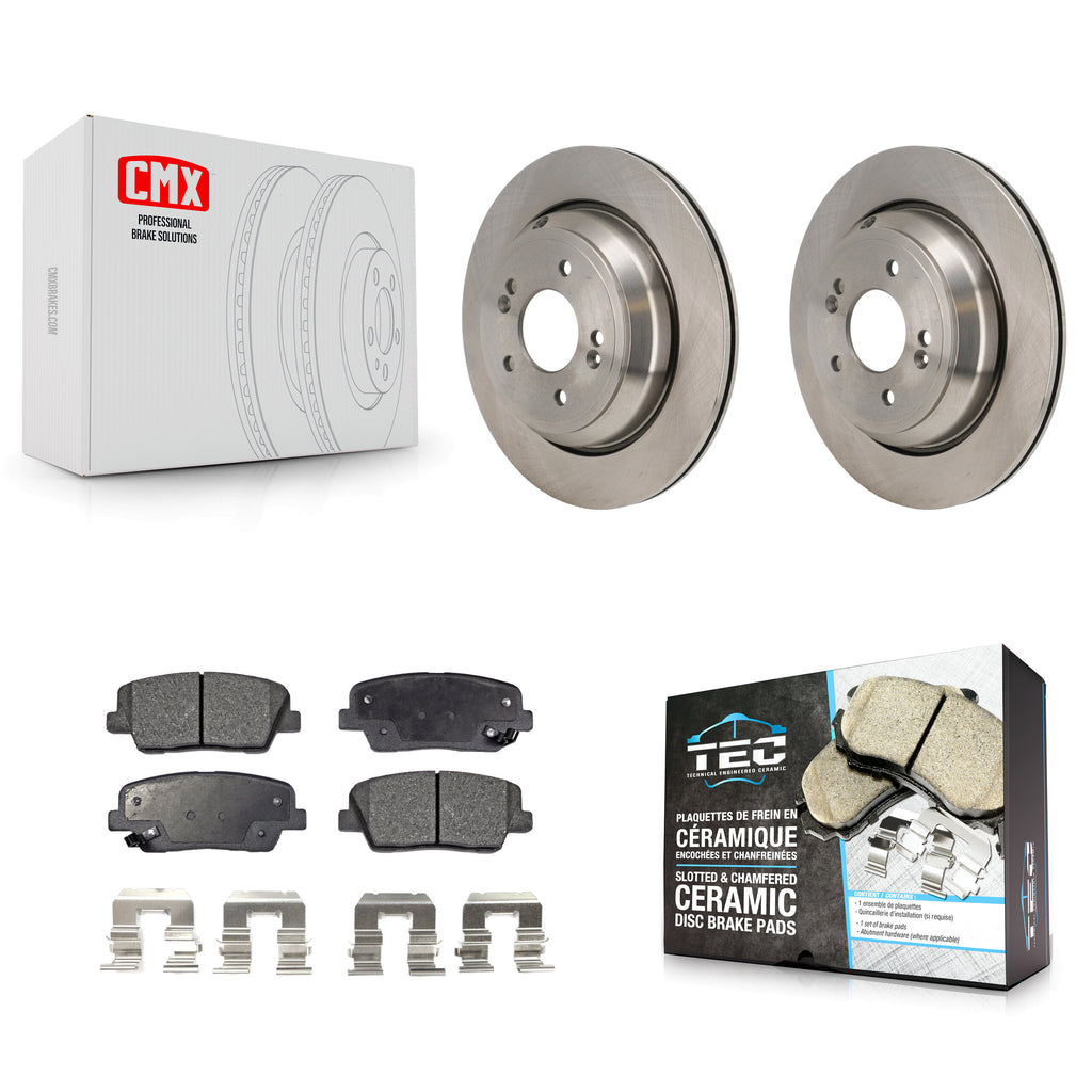 Rear Disc Brake Rotors And Ceramic Pads Kit For Hyundai Equus Kia K900