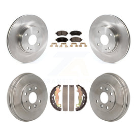 Front Rear Disc Brake Rotors Ceramic Pads And Drum Kit For Toyota Yaris iA Scion