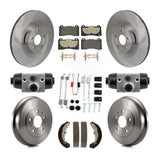Front Rear Brake Rotor Ceramic Pad Drum Kit (9Pc) For 16 Ford Focus RS FMSI=1004