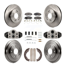 Load image into Gallery viewer, Front Rear Disc Brake Rotors Ceramic Pads And Drum Kit (9Pc) For Honda Civic
