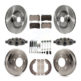 Front Rear Disc Brake Rotor Ceramic Pad And Drum Kit (9Pc) For Mitsubishi Lancer