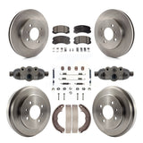 Front Rear Disc Brake Rotor Ceramic Pad And Drum Kit (9Pc) For Mitsubishi Lancer