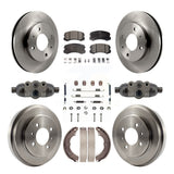 Front Rear Disc Brake Rotor Ceramic Pad And Drum Kit (9Pc) For Mitsubishi Lancer