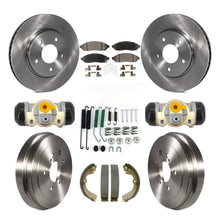 Charger l'image dans la galerie, Front Rear Brake Rotor Ceramic Pad And Drum Kit (9Pc) For Nissan NV200 Chevrolet