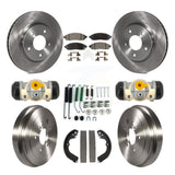 Front Rear Brake Rotor Ceramic Pad And Drum Kit (9Pc) For Nissan NV200 Chevrolet