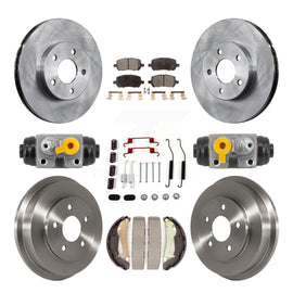 Front Rear Brake Rotor Ceramic Pad & Drum Kit (9Pc) For Chevrolet Cobalt Pontiac