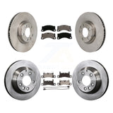 Front Rear Disc Brake Rotor Ceramic Pad Kit (6Pc) For Volkswagen Touareg Porsche
