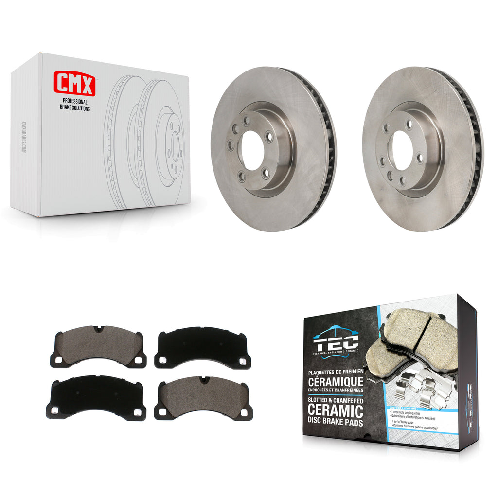 Front Disc Brake Rotors & Ceramic Pad Kit For Volkswagen Touareg Porsche Cayenne
