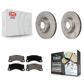 Front Disc Brake Rotors & Ceramic Pad Kit For Volkswagen Touareg Porsche Cayenne