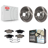 Rear Disc Brake Rotors Ceramic Pad Kit For 2010 Mercedes-Benz E350 Coupe With Solid Rotor K8T-105775