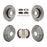 Front Rear Disc Brake Rotors Ceramic Pads And Drum Kit For Kia Rio Hyundai Accent K8T-105816