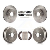 Front Rear Disc Brake Rotors Ceramic Pads And Drum Kit For Chrysler Grand Voyager K8T-105818