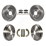 Front Rear Brake Rotors Ceramic Pad & Drum Kit For 2021 Nissan NV200 Without Taxi Package K8T-105820