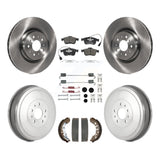 Front Rear Disc Brake Rotor Ceramic Pad & Drum Kit (7Pc) For 2015-2021 Ram ProMaster City K8T-105821