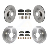 Front Rear Brake Rotors & Ceramic Pad Kit For Hyundai Elantra With Electric Parking K8T-105835