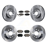 Front Rear Disc Brake Rotors And Ceramic Pads Kit For Volkswagen Golf SportWagen K8T-105853
