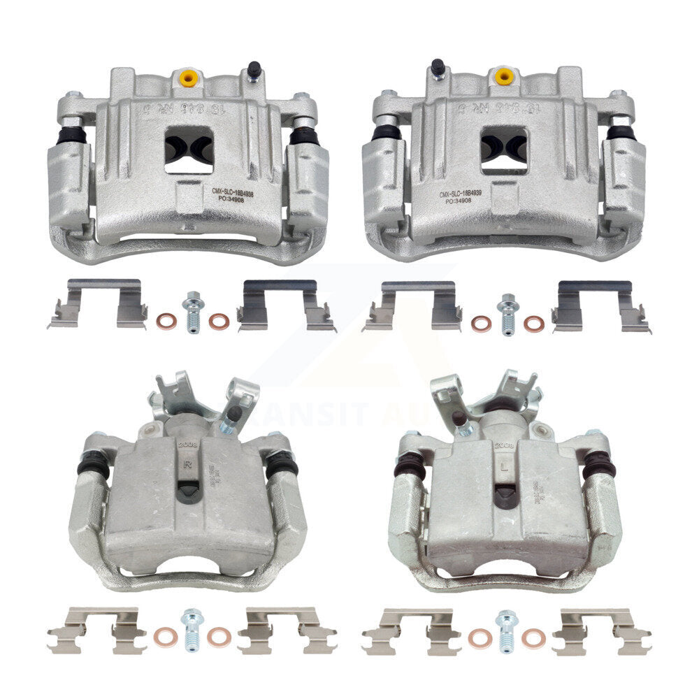 Front Rear Disc Brake Caliper Kit For 2005 Pontiac G6 With Dual Piston Calipers