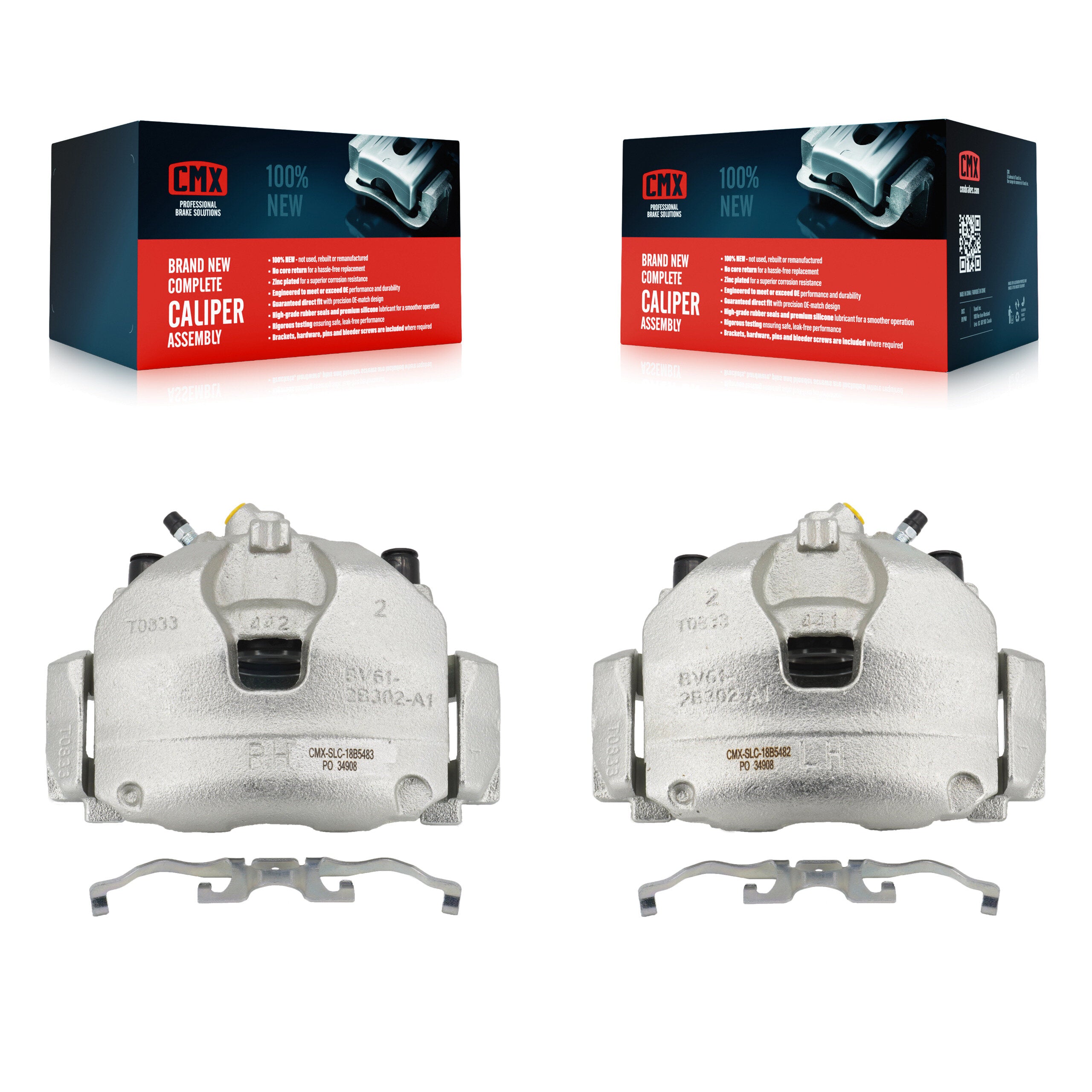 Front Left & Right Brake Calipers Set For Ford Escape, Transit Connect, Lincoln MKC