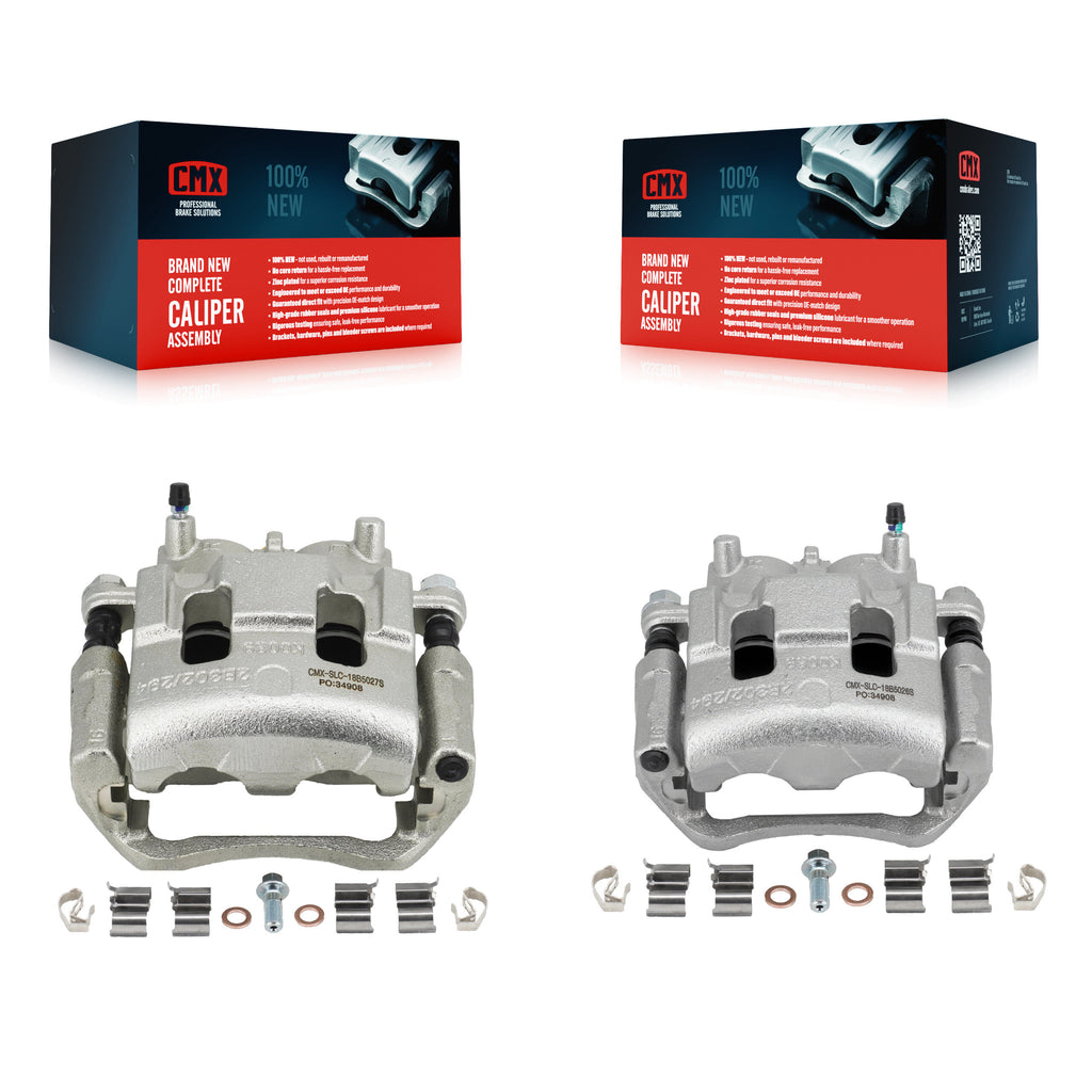 Front Brake Caliper Left Right (Driver Passenger) Kit For Mazda CX-7 Ford Edge