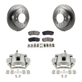 Rear Disc Brake Rotor And Ceramic Pad Kit With Calipers For Toyota Sequoia Lexus GX470