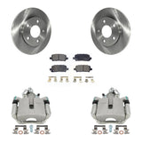 Rear Brake Rotor Ceramic Pad Kit With Calipers For Chevrolet Impala Pontiac Grand Prix