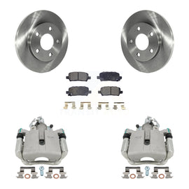 Rear Brake Rotor Ceramic Pad Kit With Calipers For Chevrolet Impala Pontiac Grand Prix