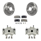 Rear Disc Brake Caliper Rotors And Ceramic Pads Kit For Mitsubishi Lancer Dodge Caliber KC8-100015T