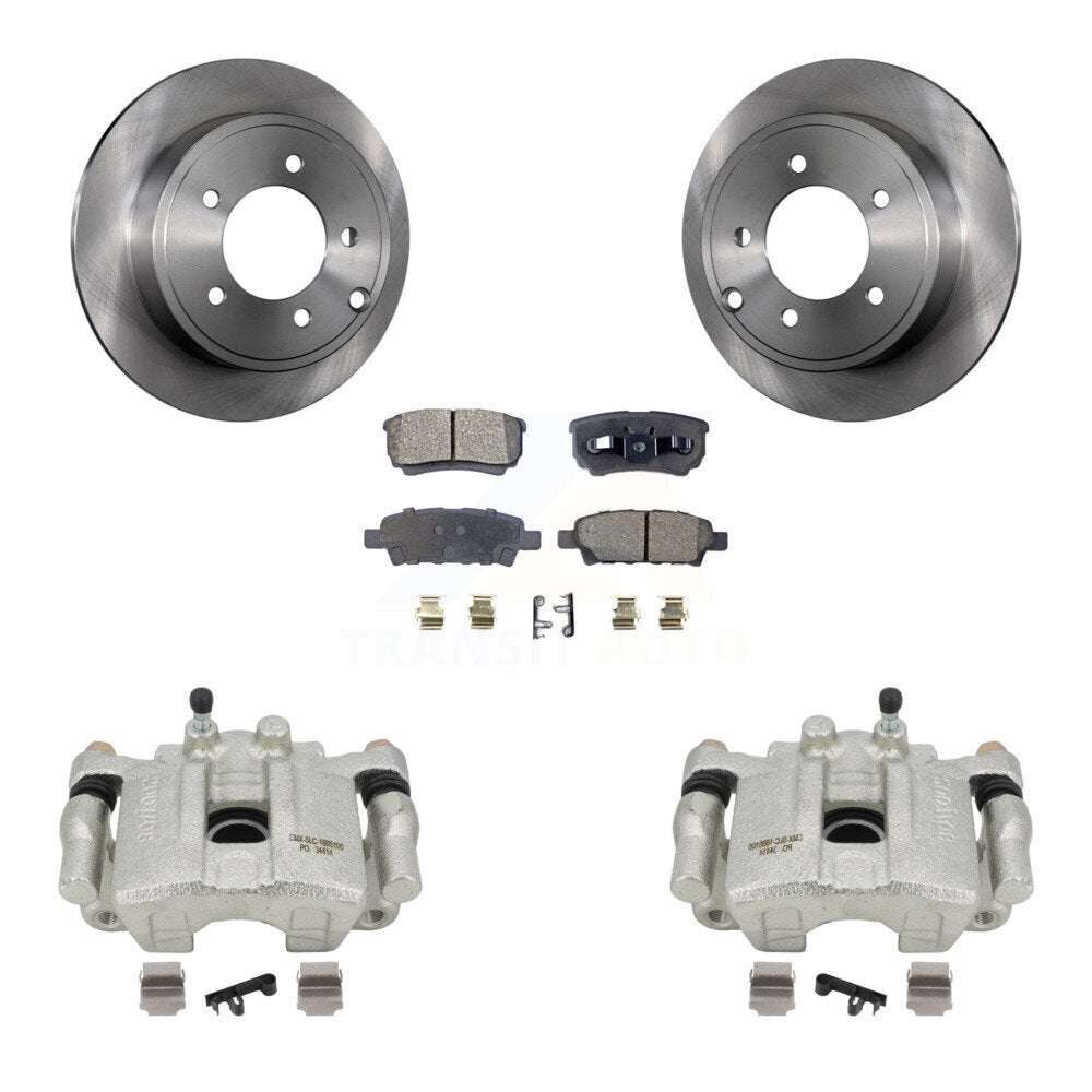 Rear Brake Caliper Rotor & Ceramic Pad Kit For Dodge Caliber With Casting # 3503