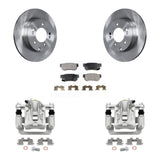 Rear Disc Brake Caliper Rotors And Ceramic Pads Kit For Hyundai Sonata 3.3L KC8-100028T