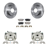 Rear Brake Caliper Rotor & Ceramic Pad Kit For 2006 Hyundai Sonata 3.3L To 03 06