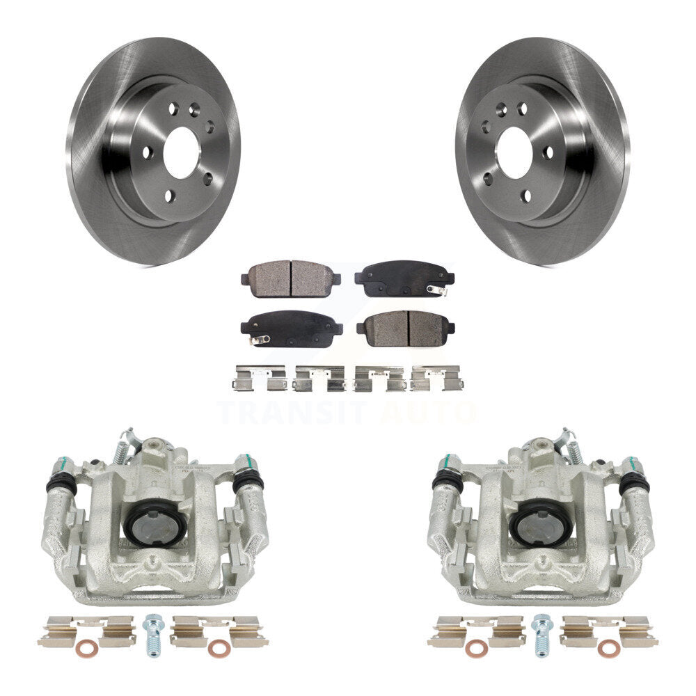 Rear Disc Brake Rotors And Ceramic Pads Kit With Calipers For Chevrolet Cruze Limited