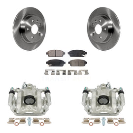 Rear Disc Brake Rotors And Ceramic Pads Kit With Calipers For Chevrolet Cruze Limited