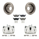 Rear Disc Brake Rotors And Ceramic Pads Kit With Calipers For Ford F-150