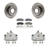 Rear Disc Brake Caliper Rotors And Ceramic Pads Kit For 2013-2016 Dodge Dart KC8-100042T