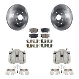 Rear Disc Brake Rotors And Ceramic Pads Kit With Calipers For Toyota RAV4