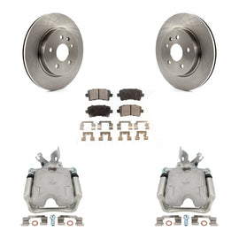 Rear Disc Brake Rotors And Ceramic Pads Kit With Calipers For Buick LaCrosse Allure