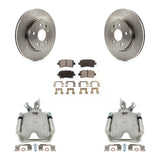 Rear Disc Brake Rotors And Ceramic Pads Kit With Calipers For Buick LaCrosse Allure