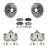 Rear Brake Rotors Ceramic Pad Kit With Calipers For Chevrolet Uplander Pontiac Montana