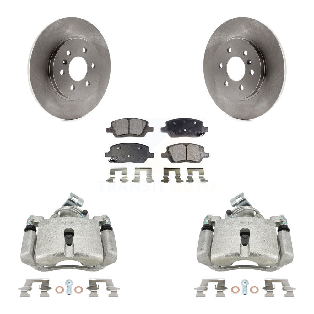 Rear Brake Rotors Ceramic Pad Kit With Calipers For Chevrolet Uplander Pontiac Montana